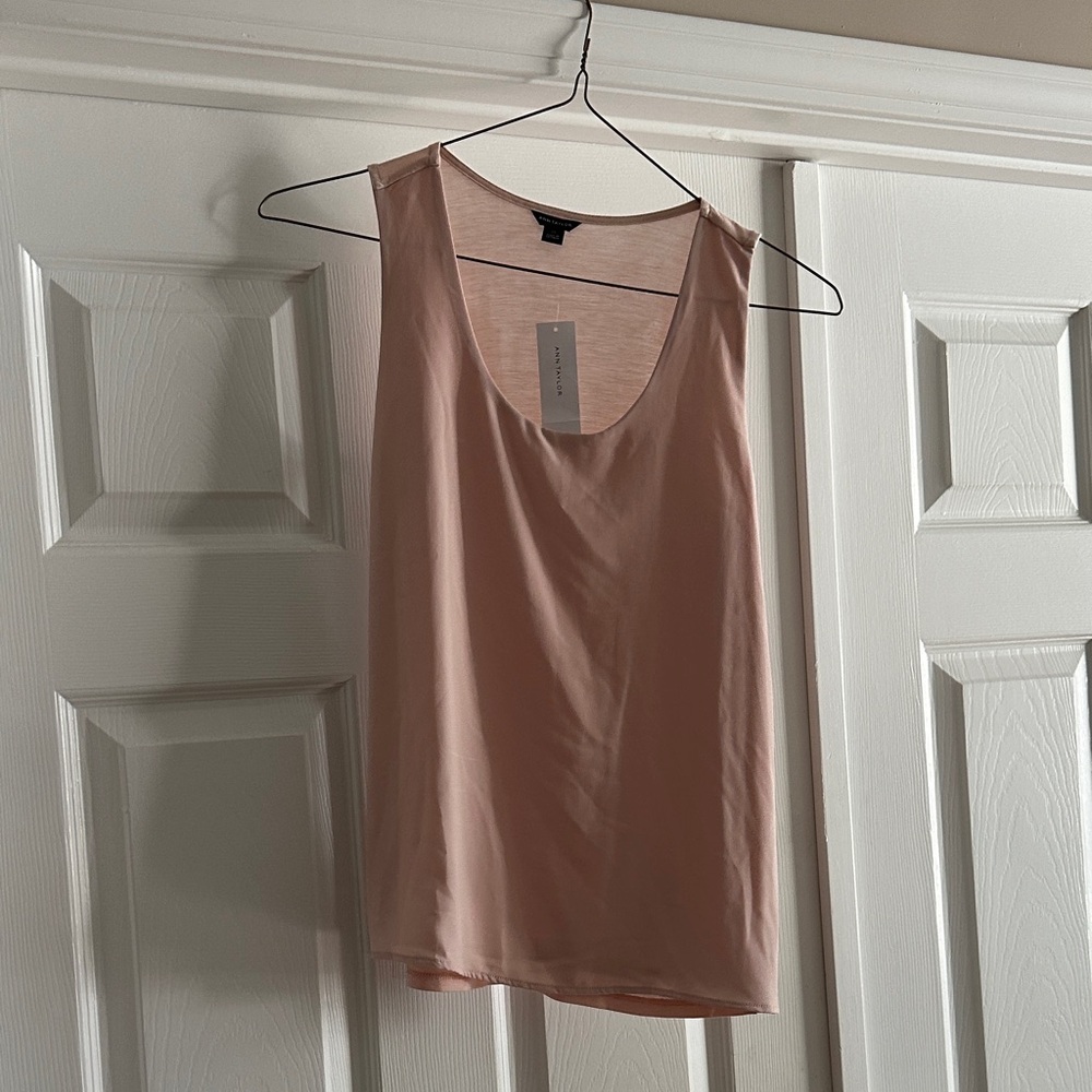 Ann Taylor Soft Peach Tank Top